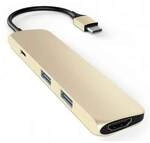 Satechi USB3.0 Typ C Stecker auf 1x HDMI 2x USB Typ A Hub Adapter Gold