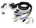 Aten CS692 KVM Switch 2-fach HDMI, USB, Audio, integrierte Kabel