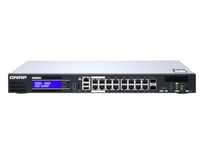 QNAP QGD-1600P-4G Switch Managed 16 Port 1Gbps PoE Switch, 2 SFP+