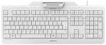 Cherry Secure Board 1.0 Tastatur mit Smart Card Reader USB wei&szlig;-grau