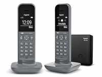 Gigaset CL390A Duo schnurloses Festnetztelefon mit AB grey L36852-H2922-B103