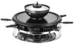 Unold 48726 Raclette Multi 4 in 1 Fondue Grill 1.300 Watt schwarz/silber Naturstein