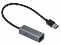 i-tec USB 3.0 Netzwerk Adapter 0,28m Typ-A zu Gigabit Ethernet St./Bu. grau