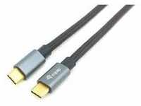EQUIP 128354 USB 3.2 Gen 2 C auf C Kabel 1.0m PD100W 4K/60Hz 10Gbps Schwarz