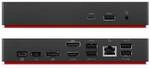 Lenovo ThinkPad Universal USB-C Docking - 4K/60Hz, 2x DP, 1x HDMI, 5x USB-A, 1x