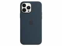 Apple Original iPhone 13 Pro Max Silikon Case mit MagSafe Abbysblau
