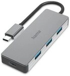 Hama 00200105 USB-C-Hub, Multiport, 4 Ports USB-A