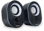EQUIP 245333 Stereo-2.0-Lautsprecher, Black/White [Schwarz mit wei&szlig;]