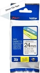 Brother TZE251, Brother TZe-251 Schriftband 24mm x 8m schwarz auf wei&szlig; selbstklebend