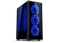 Inter-Tech CXC2 Midi Tower ATX Gaming Gehäuse Seitenfenster, blaue LED 88881292