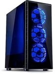 Inter-Tech CXC2 Midi Tower ATX Gaming Geh&auml;use Seitenfenster, blaue LED