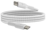 Belkin BoostCharge bis 60W USB-C/USB-C-Kabel 1 m Wei&szlig; geflochten
