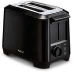 Tefal TT1408 Toaster Uno 2S 800W Schwarz mit Br&ouml;tchenaufsatz