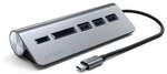 Satechi Type-C Aluminium USB Hub & Card Reader Space Grau