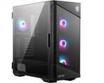 MSI MPG Velox 100R MIDI Tower Gaming Geh&auml;use, Echtglas Seitenfenster RGB Schwarz