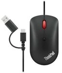 Lenovo ThinkPad USB-C/A Kompakt-Maus, kabelgebunden, 2400 DPI
