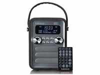 Lenco PDR-051BKSI Tragbares DAB+ FM-Radio m. BT, AUX, Schwarz A004808