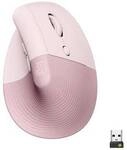 Logitech Lift Vertical Rosa - Ergonomische Kabellose Maus