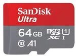 SanDisk Ultra 64 GB microSDXC Speicherkarte Kit (2022) bis 140 MB/s, C10, U1, A1
