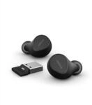 Jabra Evolve2 Buds USB-A MS Wireless In-Ear-Kopfh&ouml;rer Wireless Charging Pad schw