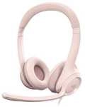 Logitech H390 Kabelgebundenes Beidseitiges Headset USB Ros&eacute;