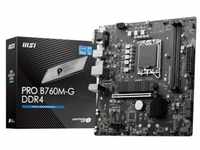 MSI PRO B760M-G DDR4 mATX Mainboard Sockel 1700 M.2/HDMI/DP/VGA/USB3.2 7D90-001R