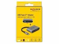 Delock USB Type-C™ Adapter zu HDMI und VGA mit USB 3.2 Port und PD 64074