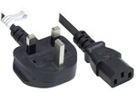 Good Connections Netzkabel UK Typ G (BS 1363) an C13, 10A, ASTA, schwarz, 1,8 m