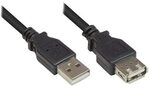 Good Connections USB 2.0 Verl&auml;ngerungskabel 0,15m St. A zu Bu. A schwarz