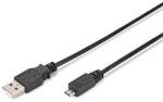 DIGITUS AK-300127-010-S USB-Kabel Typ A - Micro B St./ St. 1m schwarz