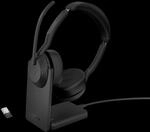 Jabra Evolve2 55 UC Stereo USB Headset schwarz USB-C Ladestation