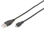 DIGITUS USB 2.0 Anschlusskabel 1,8m Typ A -micro B St/St, schwarz