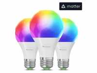 Nanoleaf Essentials Matter Smart Bulb E27 LED-Leuchtmittel 3er-Pack NF080B02-3A19E