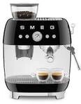 SMEG EGF03BLEU 50s Style Siebtr&auml;germaschine mit Kaffeem&uuml;hle Schwarz