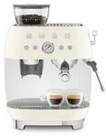 SMEG EGF03CREU 50s Style Siebtr&auml;germaschine mit Kaffeem&uuml;hle Creme