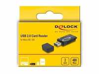 Delock Mini USB 2.0 Card Reader mit SD und Micro SD Slot 91602