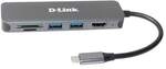 D-Link DUB-2327 6-In-1 USB-C Hub mit HDMI/Kartenleser/USB-C Ladeanschluss