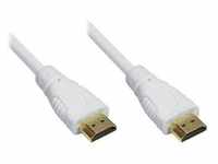 Good Connections High Speed HDMI Kabel 3m mit Ethernet gold Stecker weiß...