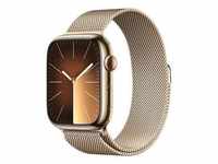 Apple Watch Series 9 LTE 45mm Edelstahl Gold Milanaise Gold MRMU3QF/A
