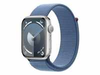 Apple Watch Series 9 GPS 45mm Aluminium Silber Sport Loop Winterblau MR9F3QF/A