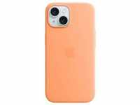 Apple Original iPhone 15 Silicone Case mit MagSafe - Sorbet Orange MT0W3ZM/A