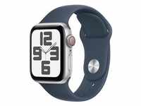 Apple Watch SE (2. Gen) LTE 40mm Alu Silber Sportarmband Sturmblau - S/M MRGJ3QF/A