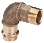 Viega Sanpress &Uuml;bergangsbogen 90&deg; AG 22 mm x 3/4" - Modell 2214