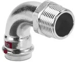 Viega Prestabo &uuml;bergangsbogen 90&deg; AG 28 mm x 1" - Modell 1114
