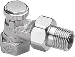 Heimeier Regutec R&uuml;cklaufverschraubung absperrbar 1/2" Eck vernickelt