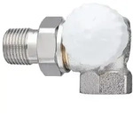 Heimeier Thermostatventil 1/2" V-exakt, Winkeleck vernickelt, Anschl. rechts