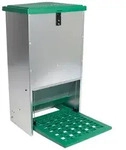 FEED-O-MATIC Gefl&uuml;gelfutterautomat mit Trittplatte, verzinkt, 20kg