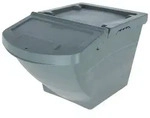 Futterbox 40L stapelbar mit Deckel, Futtertonne, Aufbewahrungsbox f&uuml;r Tierfutter