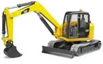 BRUDER Cat Minibagger, Spielzeug-Bagger, ab 3 Jahren, 1:16, drehbares Fahrerhaus,