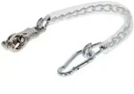 Anbindekette mit Kunststoff-&Uuml;berzug, Panikhaken und Karabiner, 50cm